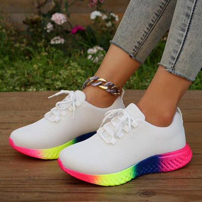 Women's Plus Size Rainbow Low Stretch Pumps