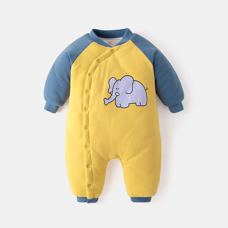 Cotton Padded Jumpsuit For Newborns To Go Out