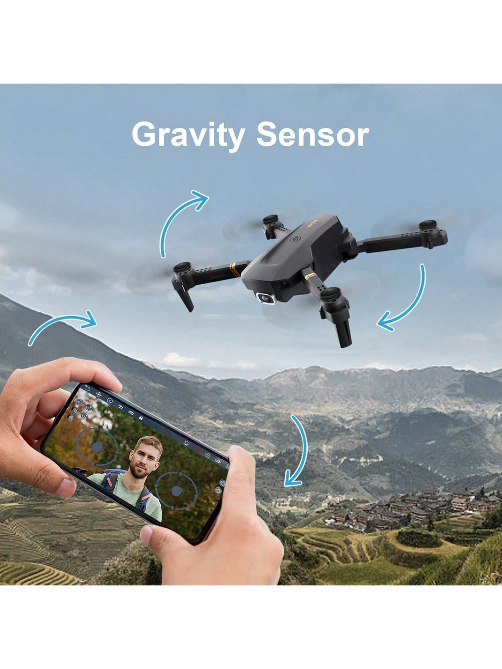 V4 Foldable RC Quadcopter Drone Kit for All Ages | 4K/1080P Camera | 3 Batteries | Extended Flight