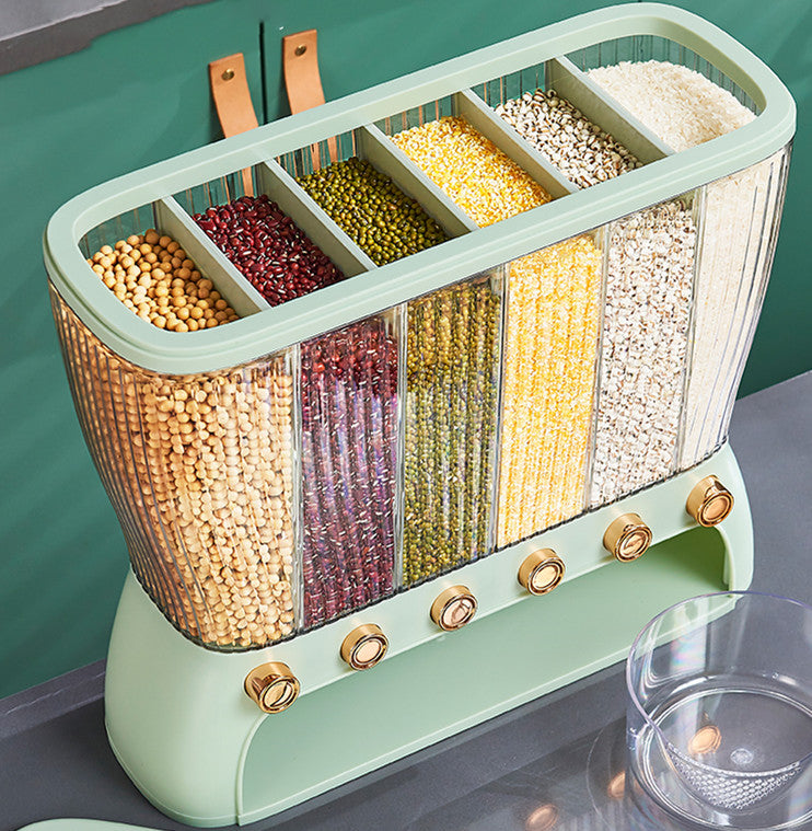 Kitchen Grains Separate Storage Box Compartment