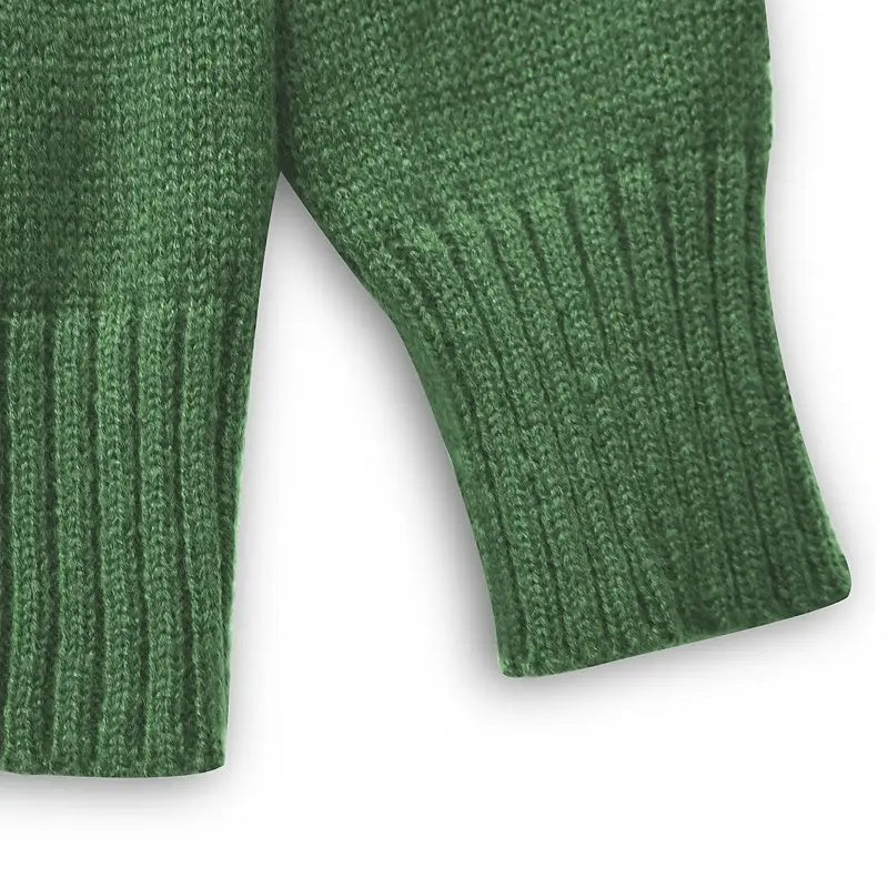 Women's Turtleneck Sweater Solid Color Long Sleeve Patterned Knit Top For Autumn And Winter