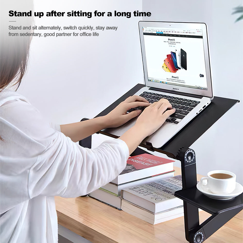 Lazy Bed Desk, Folding, Retractable, Aluminum Alloy, Notebook Computer Bracket