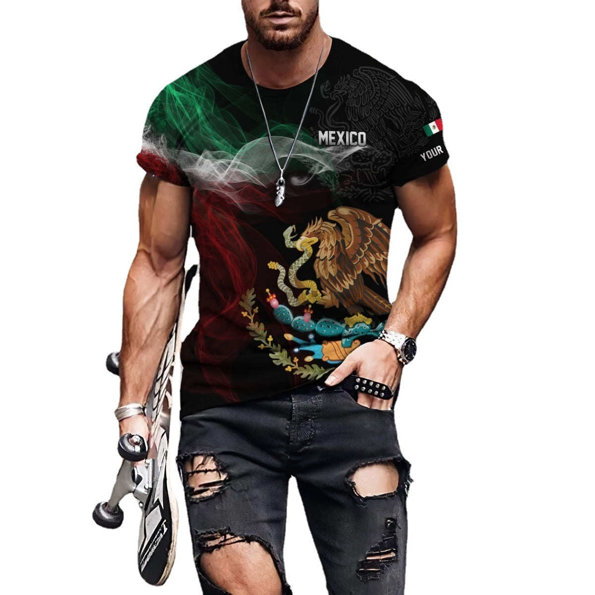 Men's Mexican 3D Printed Short-sleeved T-shirt