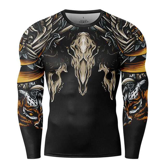 Personalized 3DPrinted Crew Neck Long Sleeves T-shirt