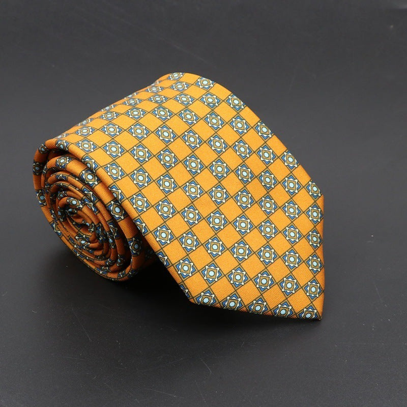 Super Soft Bohemian Silk Ties Men's Fashion 75mm Necktie