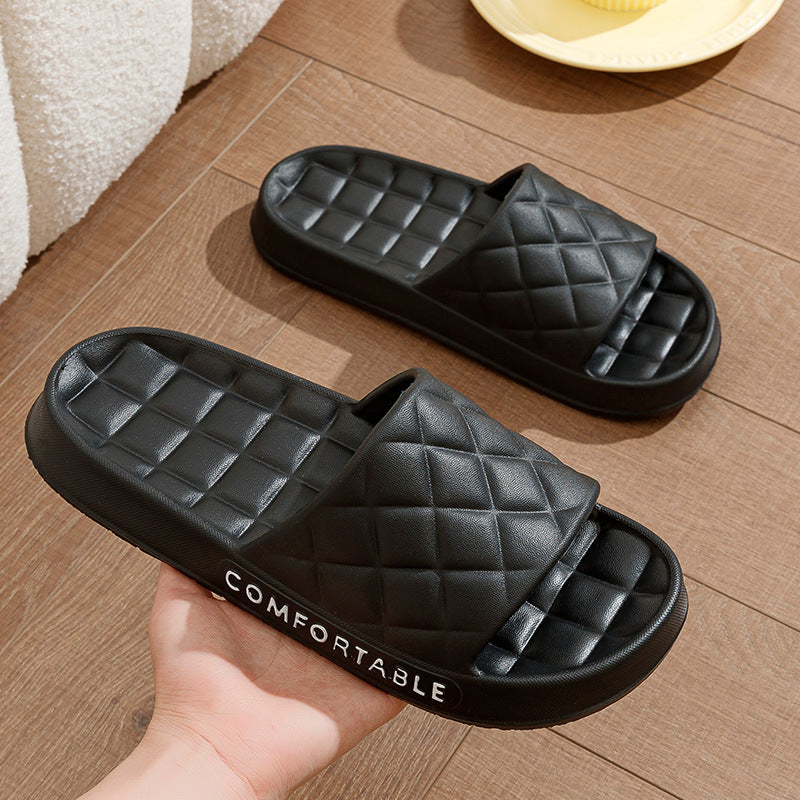 Men's Plaid Indoor Slippers - Soft, Silent, Summer