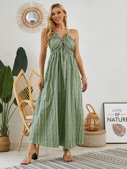 Bohemian Halter Maxi Dress