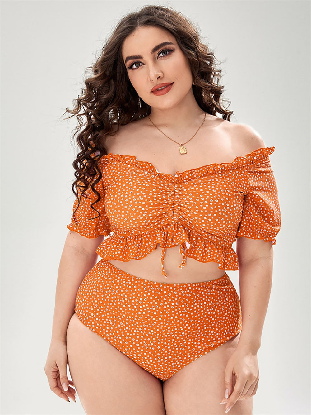 Bikini fendu grande taille pour femme