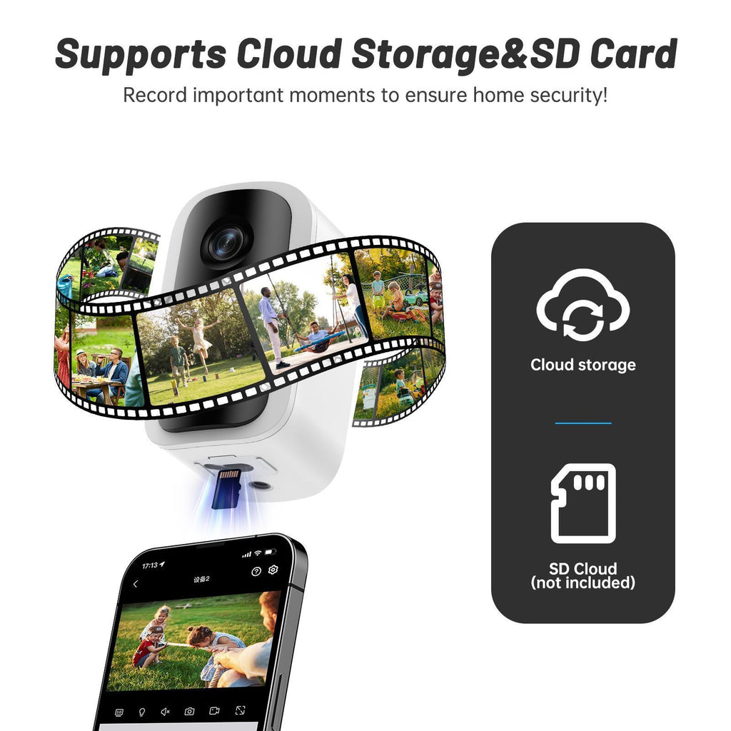 Low Power Wireless Solar Panel Network Camera Rechargeable Battery Outdoor Security