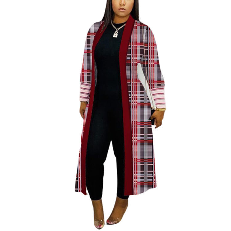 Women Long Sleeve Stitching Loose Commuter Trench Coat