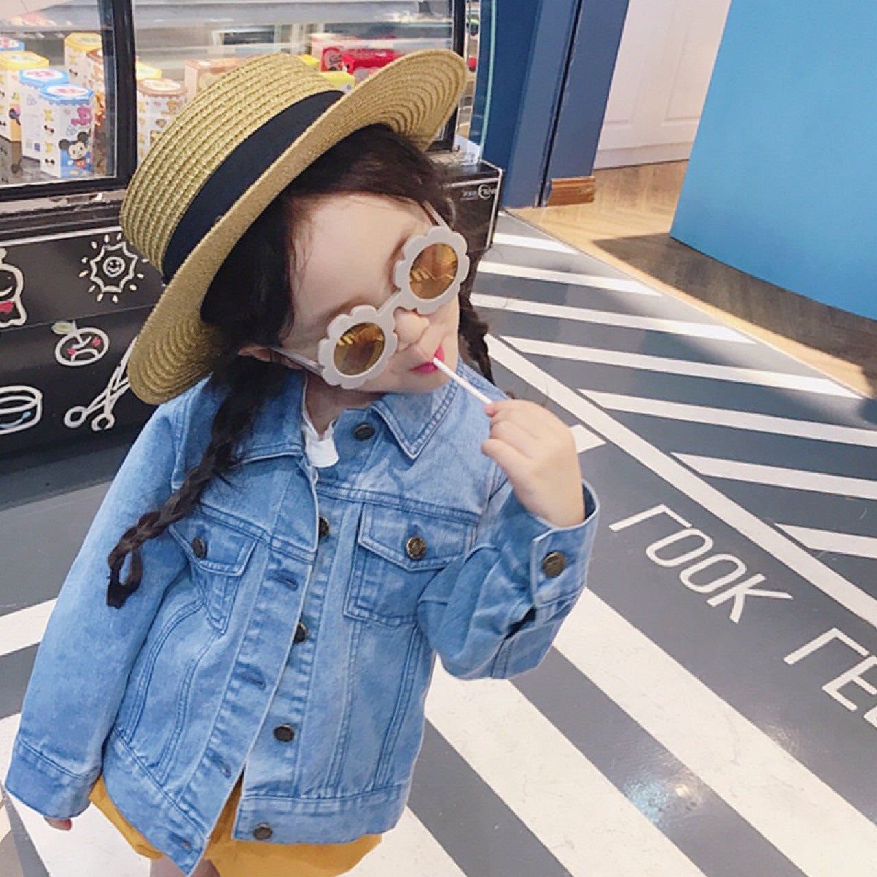 Children's Rainbow Denim Boys And Girls Denim Jacket