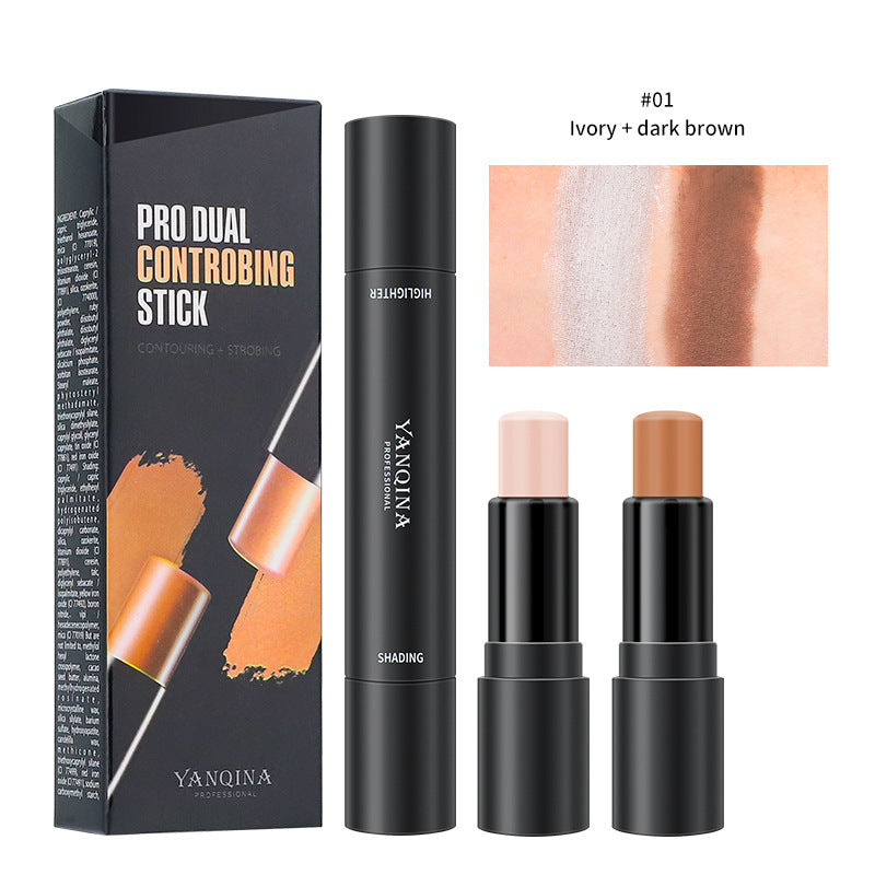 Highlight Shadow Stereo V Face Brightening Nose Bridge Repair Double Head Concealer