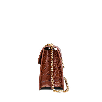 Bolso de cadena de cuero de tendencia de gama alta de moda