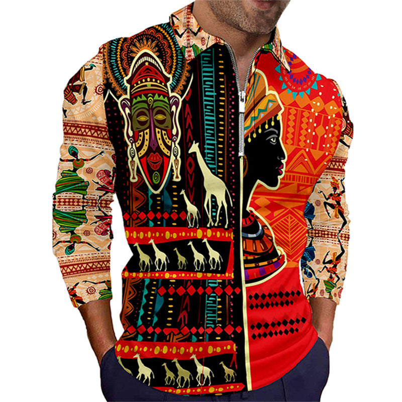 New 3D Printed Polo Shirt Short Sleeve Fashion