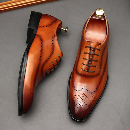 High-Quality Business Wear: Pointed Toe Lace-Ups