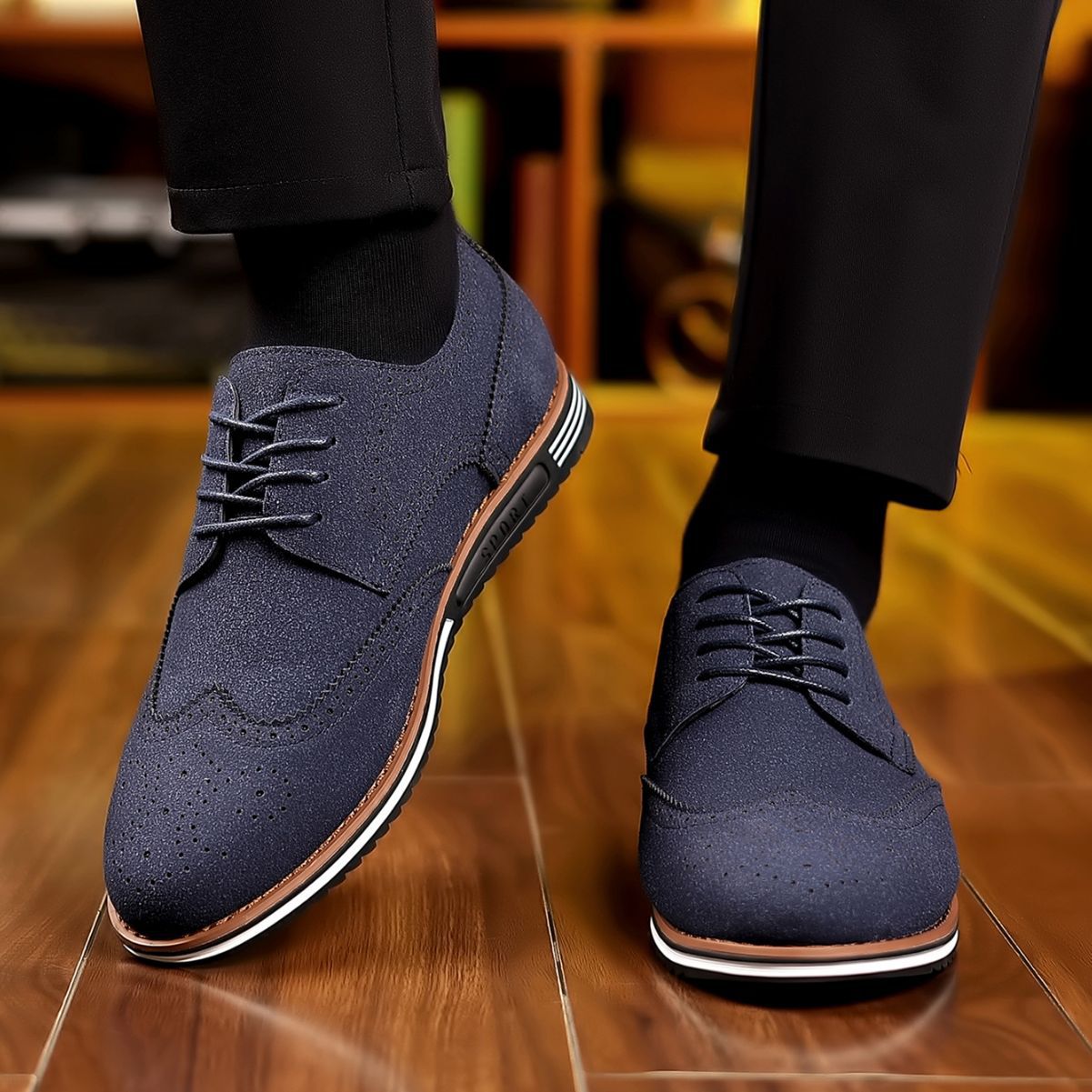 Men's Matte Low-top Suede Leather Casual Shoes