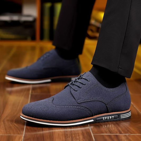 Men's Matte Low-top Suede Leather Casual Shoes