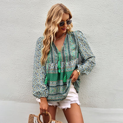 New Bohemian Chic Shirt for Spring and Autumn