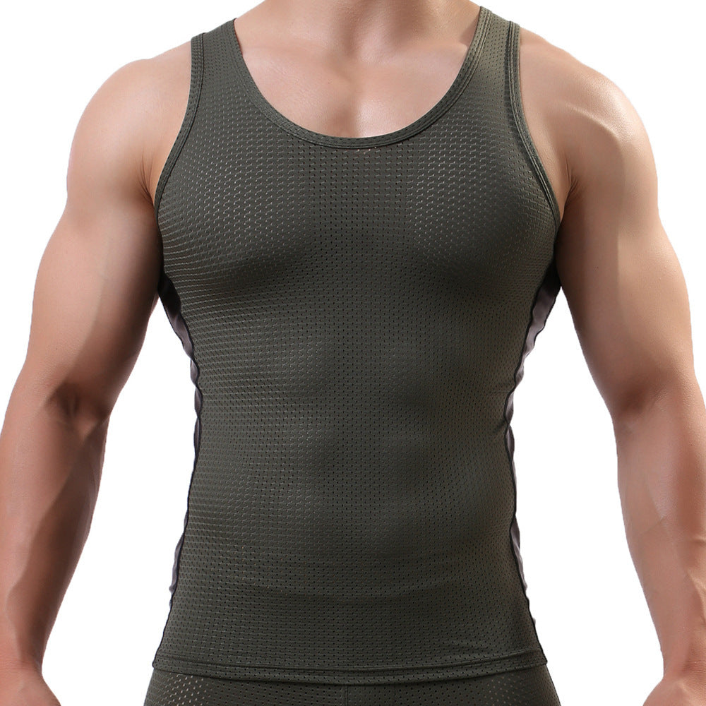 Men's Sports Vest Tank Tops Fitness Mesh Breathable