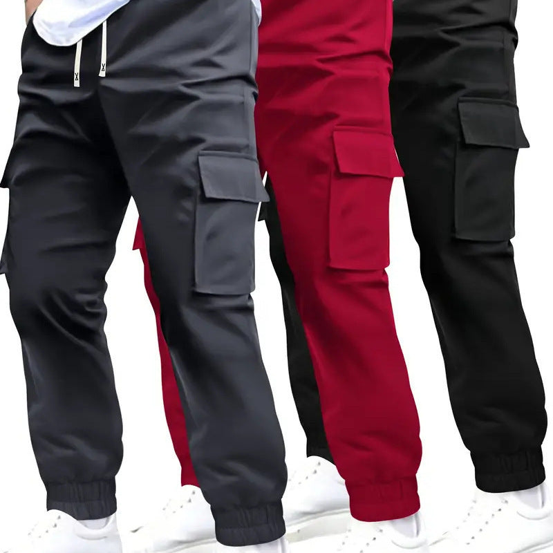 Men's Multi-pocket Workwear Pants Ancient Leisure Tappered Trousers