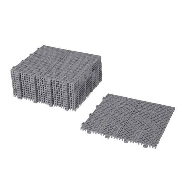 12 X 12 Inch Gray Interlocking Deck Tile Plastic Waterproof Outdoor All-weather Anti Slip Bathroom Shower Balcony Porch Sturdy Load-bearing Up To 6613 Pounds, Rose Pattern 12 Piece Set