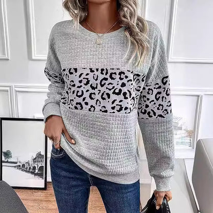 Printed Long Sleeve Round Neck Fashion Casual Sweatshirt