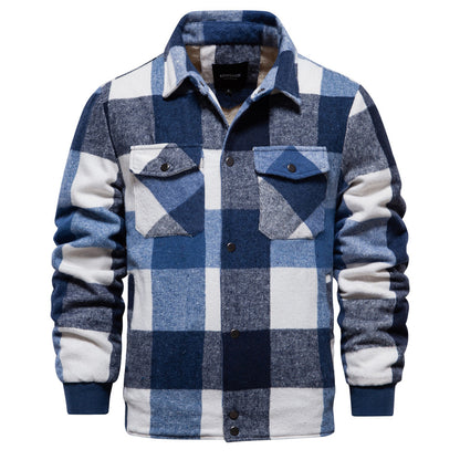 Men's Jacket Casual Plaid Coat