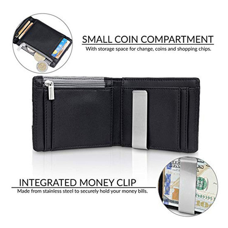 Men's Carbon Fiber Leather Beauty Money Clip