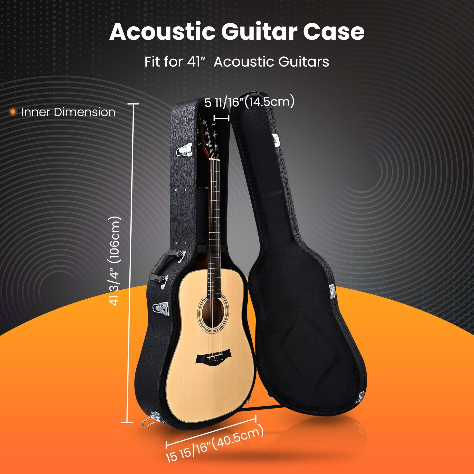 Durable Design, Versatile And Compatible With Multiple Guitars, Acoustic Guitar Hard Shell Case