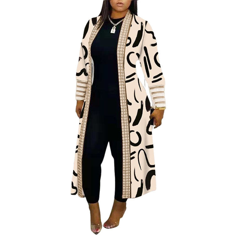 Women Long Sleeve Stitching Loose Commuter Trench Coat