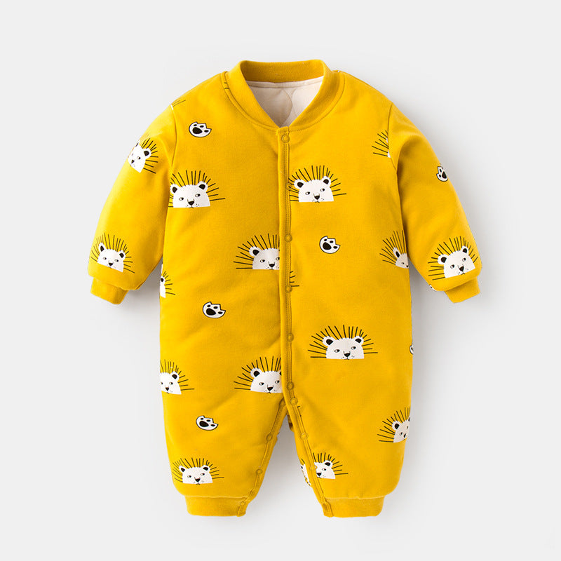 Cotton Padded Jumpsuit For Newborns To Go Out