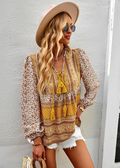 New Bohemian Chic Shirt for Spring and Autumn