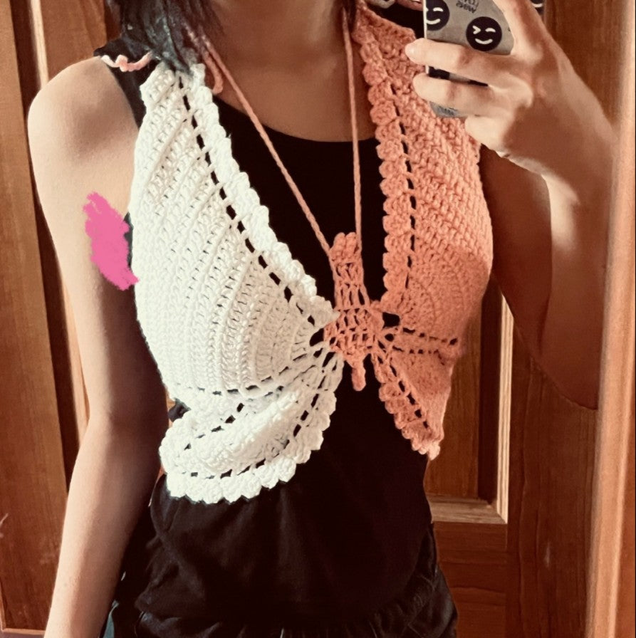 Camisola con corte de nudo y lazo para mujer