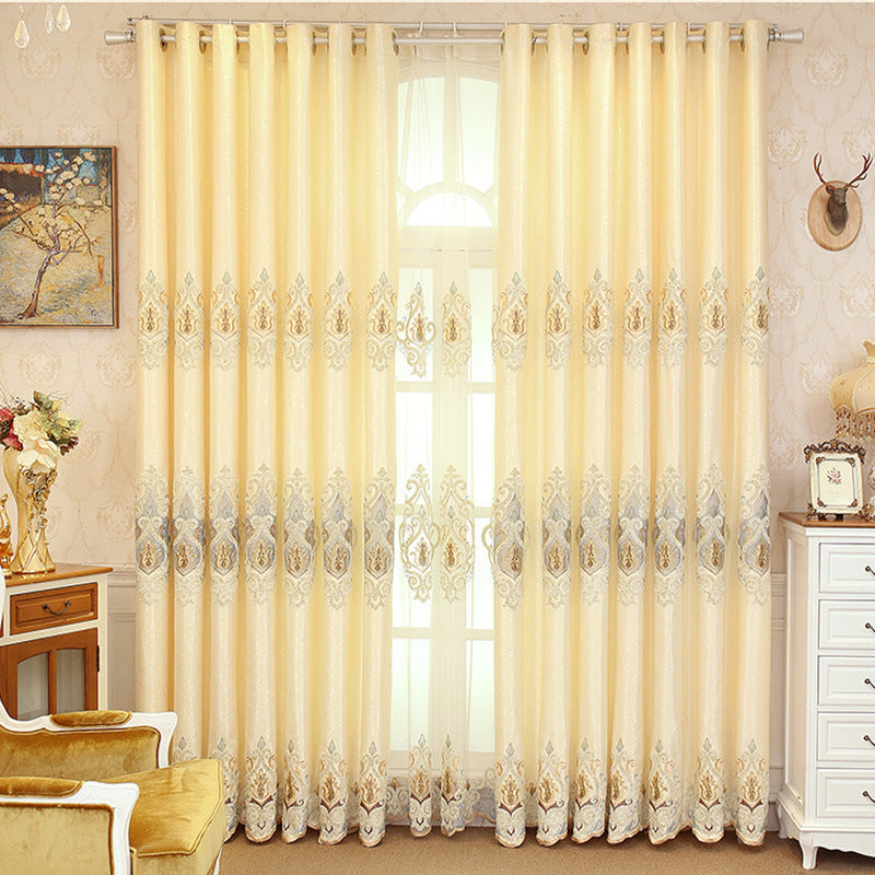 Embroidered Mesh Curtains For Living Room & Bedroom