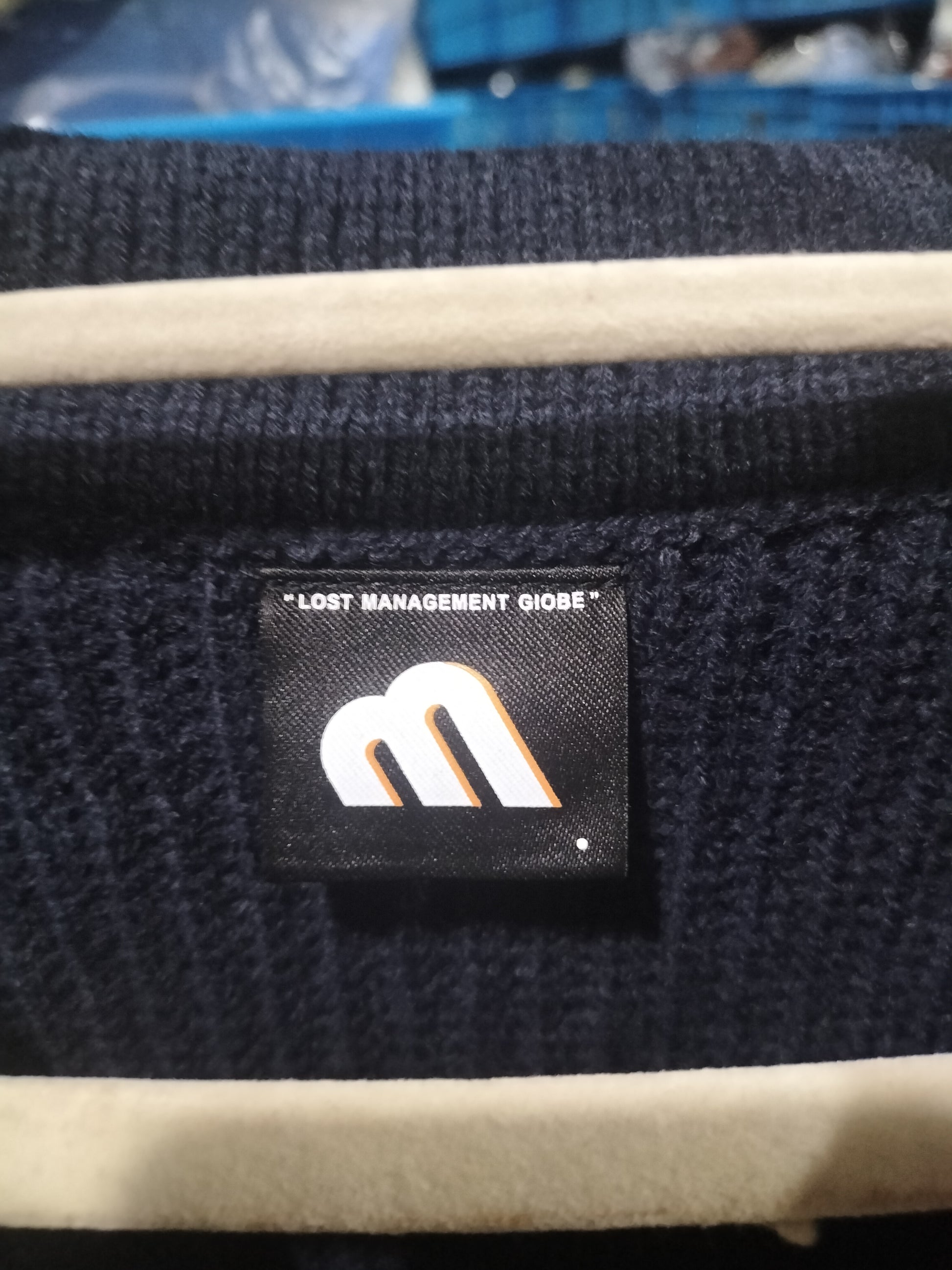 Half Zipper Contrast Color Knitwear Men's Loose Polo Collar Sweater