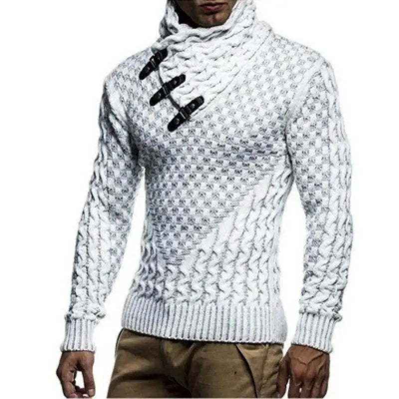 Turtleneck Long Sleeve Knitted Men Sweater