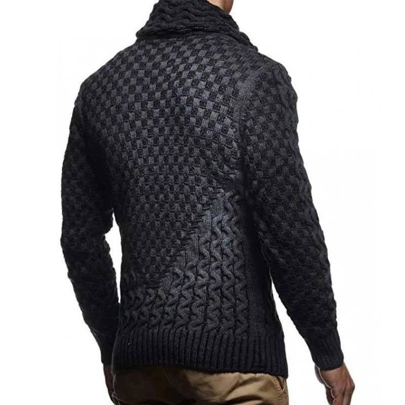 Turtleneck Long Sleeve Knitted Men Sweater