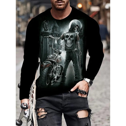 Men Retro & Casual 3D Printed T-shirt