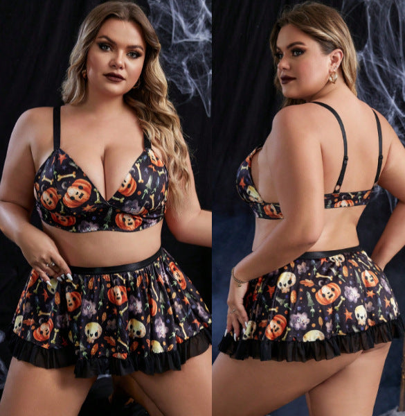 Fun Halloween Maid Costume in Plus Size for Women's Lingerie