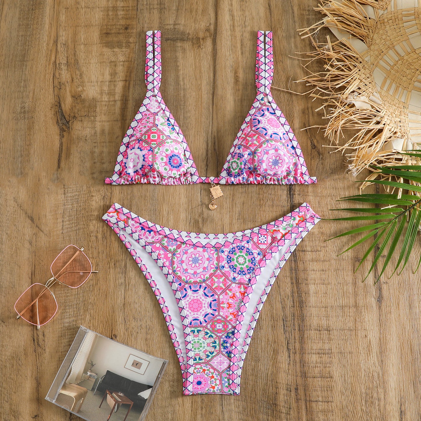 Women's Printed Split Casual All-match Bikini Suit