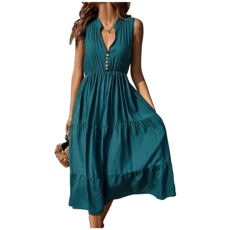 Women's Spring Summer Waist-slimming Long Dress