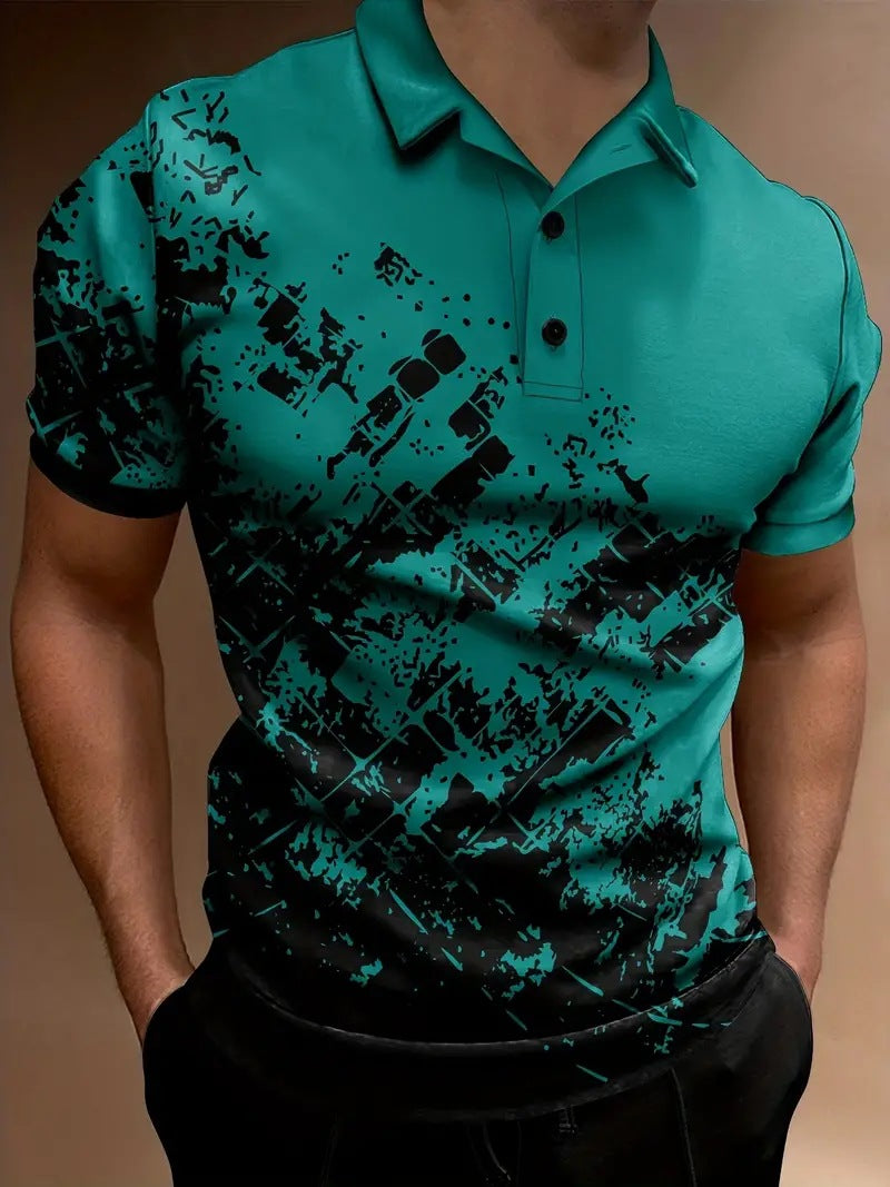 Men's Print Breathable Fashion Polo Shirt