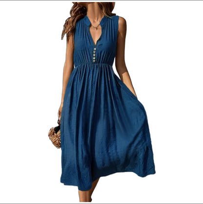 Women's Spring Summer Waist-slimming Long Dress