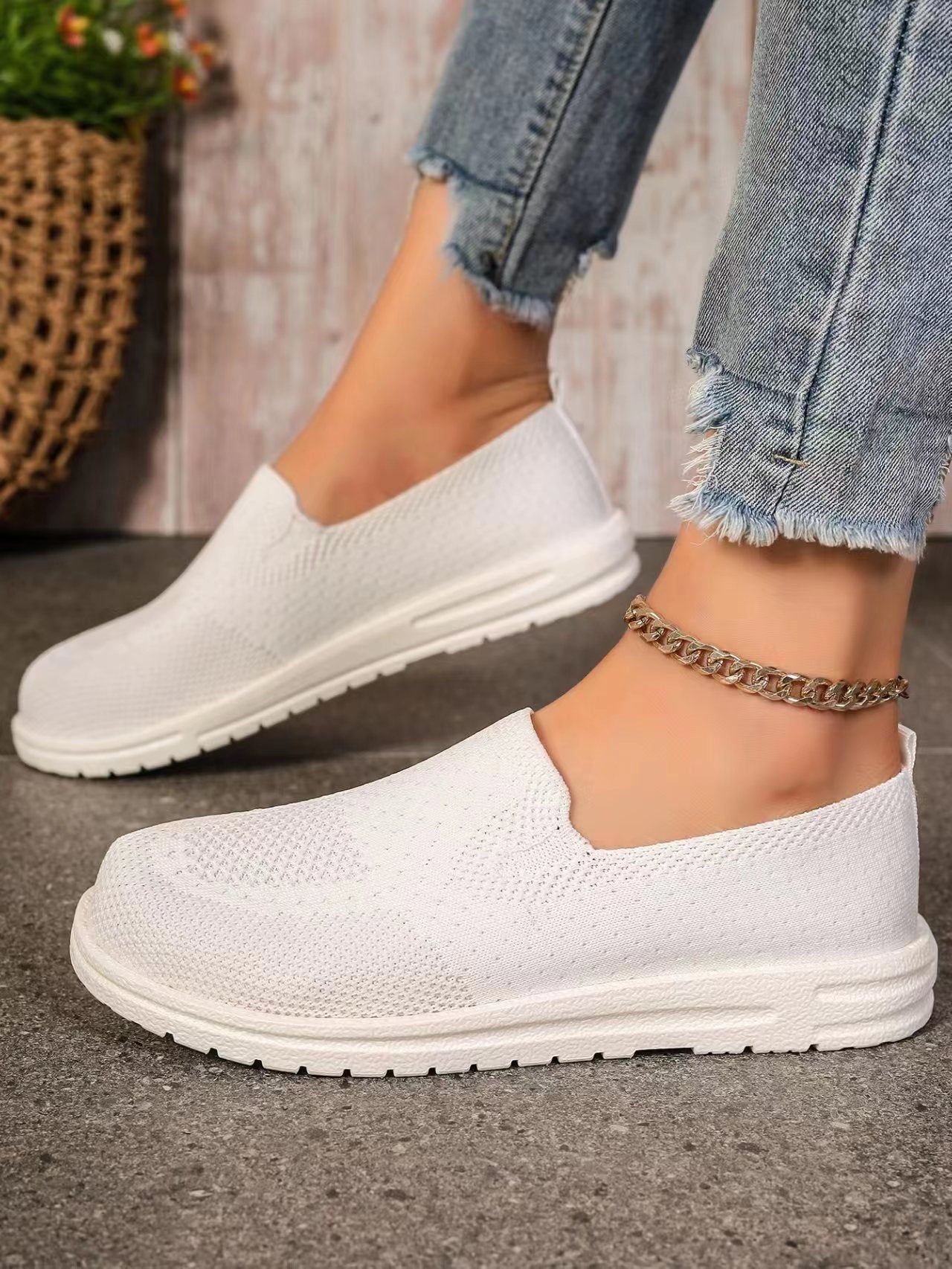 Leisure Pumps Round Toe Flat Bottom Flying Women's Shoes