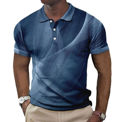 3D Button Short-sleeved Polo Shirt