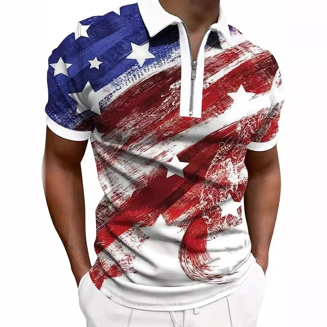 Men's Print Breathable Fashion Polo Shirt