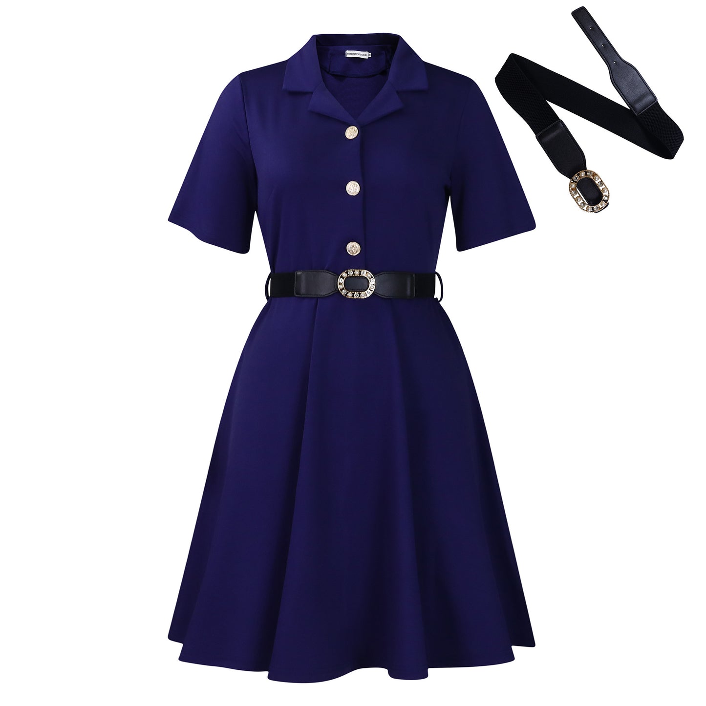 Fashion Waist-controlled Short Sleeve Women's Clothing Dress