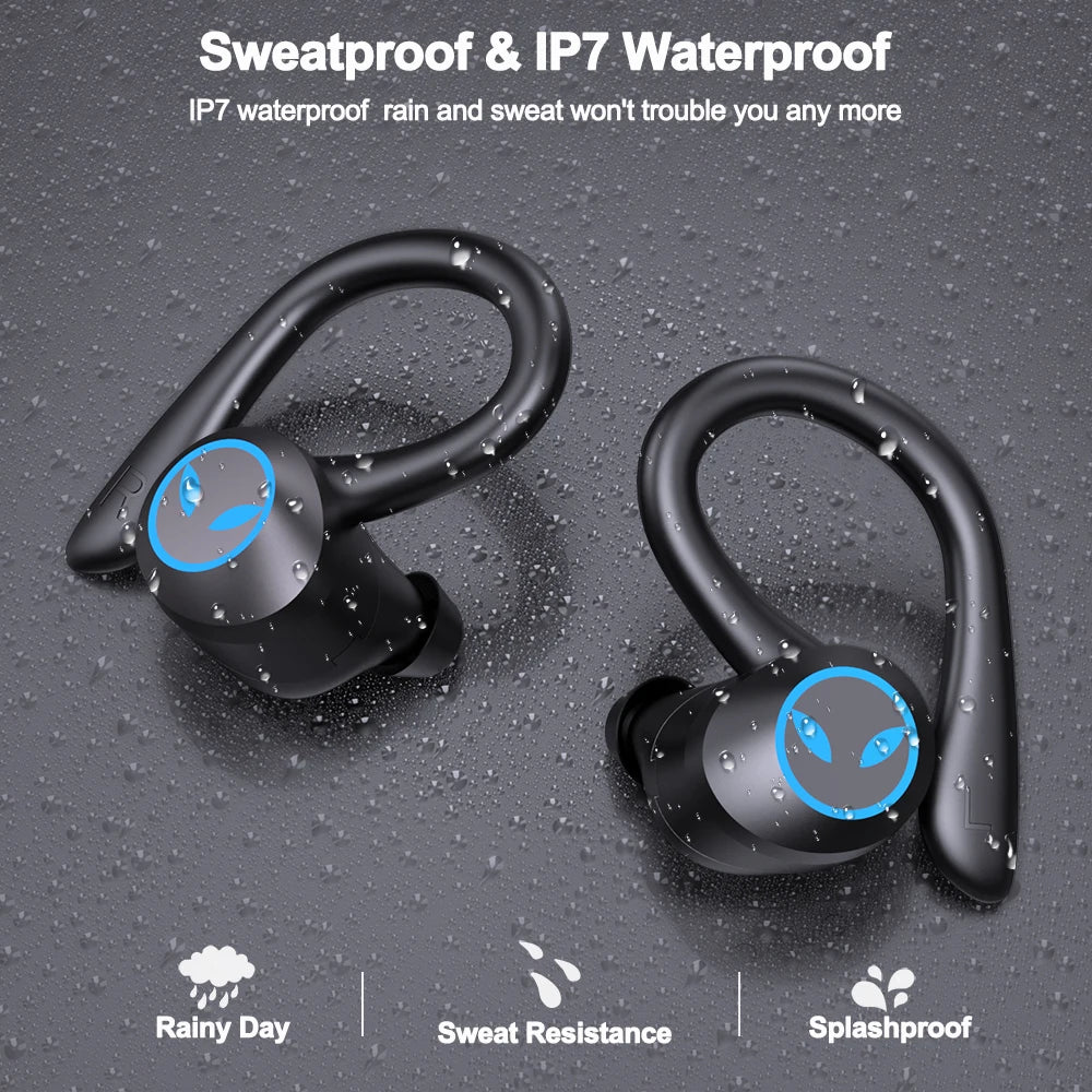 Q25 Pro Wireless Earbuds - Noise Cancelling, Waterproof, Sport Earhooks