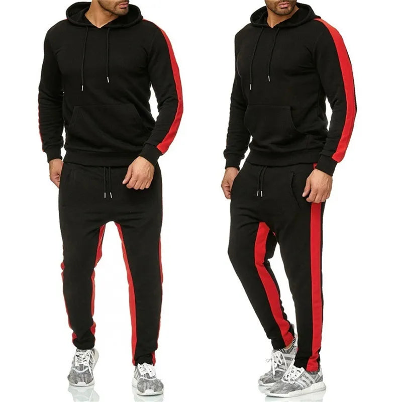 Men's 2-Piece Hoodie Set - Casual Winter Sportswear