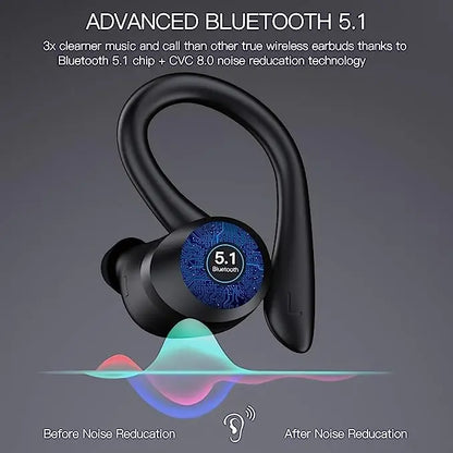 Q25 Pro Wireless Earbuds - Noise Cancelling, Waterproof, Sport Earhooks